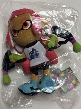 Little Buddy Splatoon 2 Inkling Girl Neon Pink 9.5" Plush New w/ Tags Nintendo